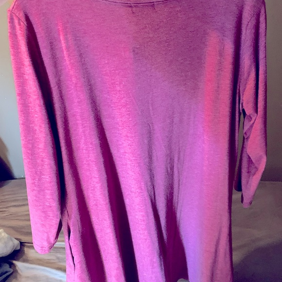 Short purple dress with pockets - Picture 2 of 3